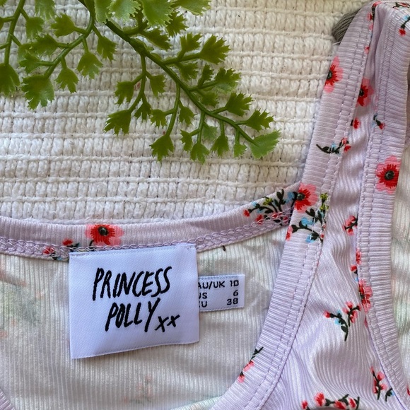 Princess Polly Floral Tank Top Sz 6 - Picture 5 of 7